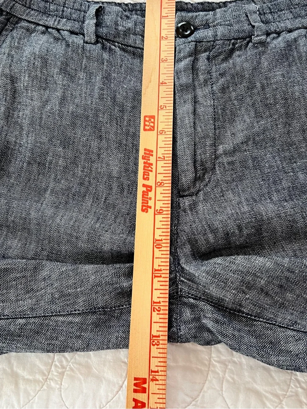 Banana Republic Men's Straight Linen Blend Pants in Charcoal Gray GQ Prepster